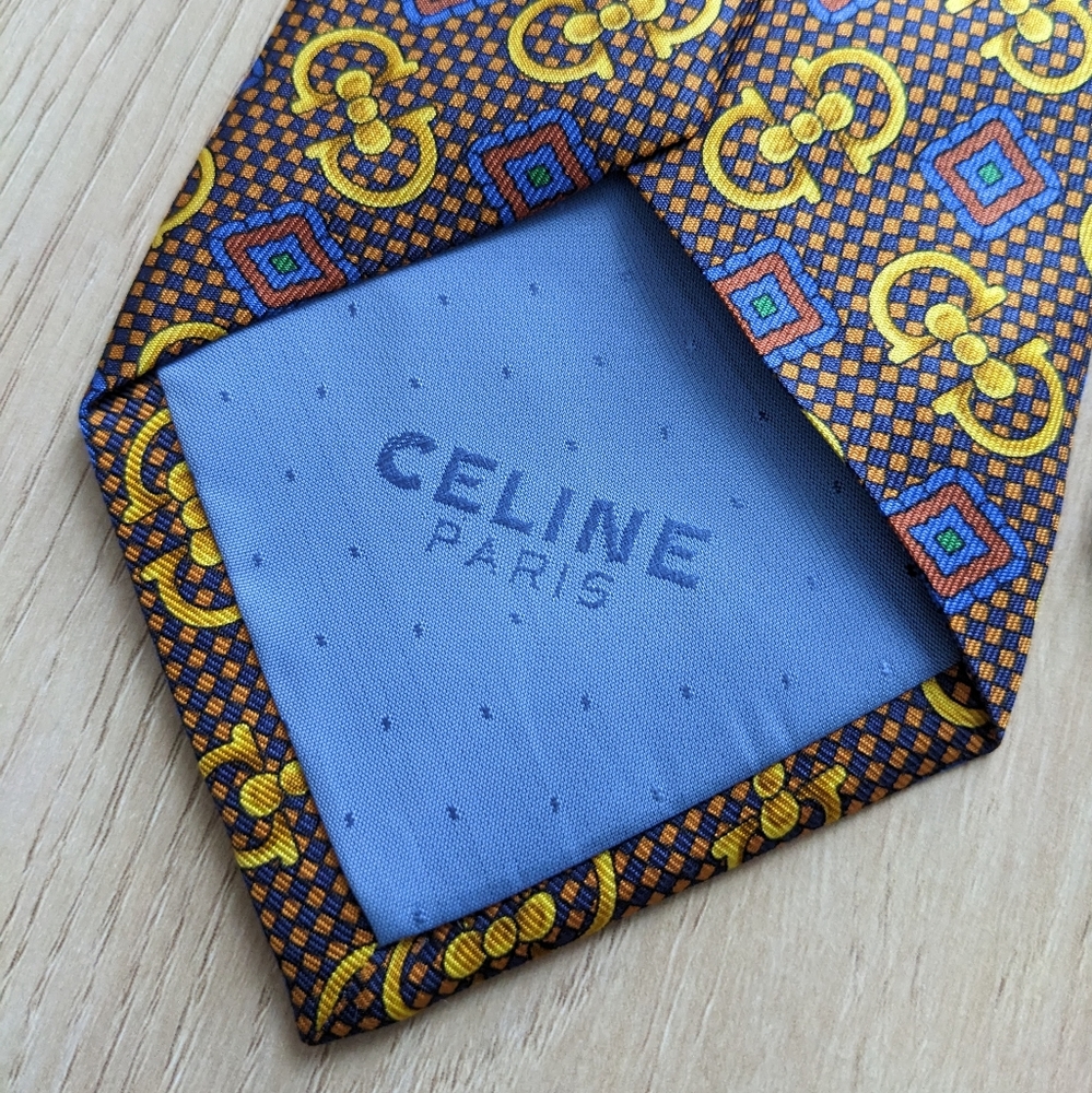 Celine Printed Mens Tie - Picture 4 of 9